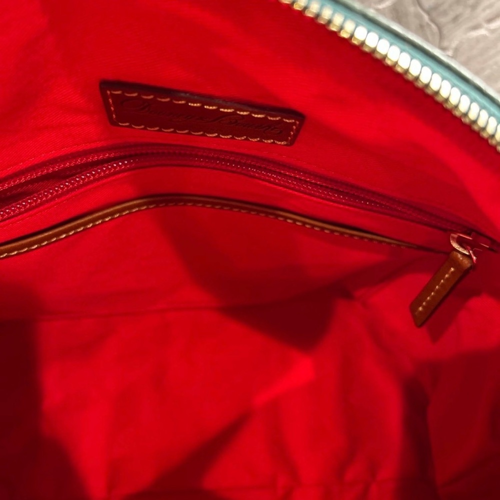 Dooney & Bourke Green and Tan Satchel - Picture 5 of 5